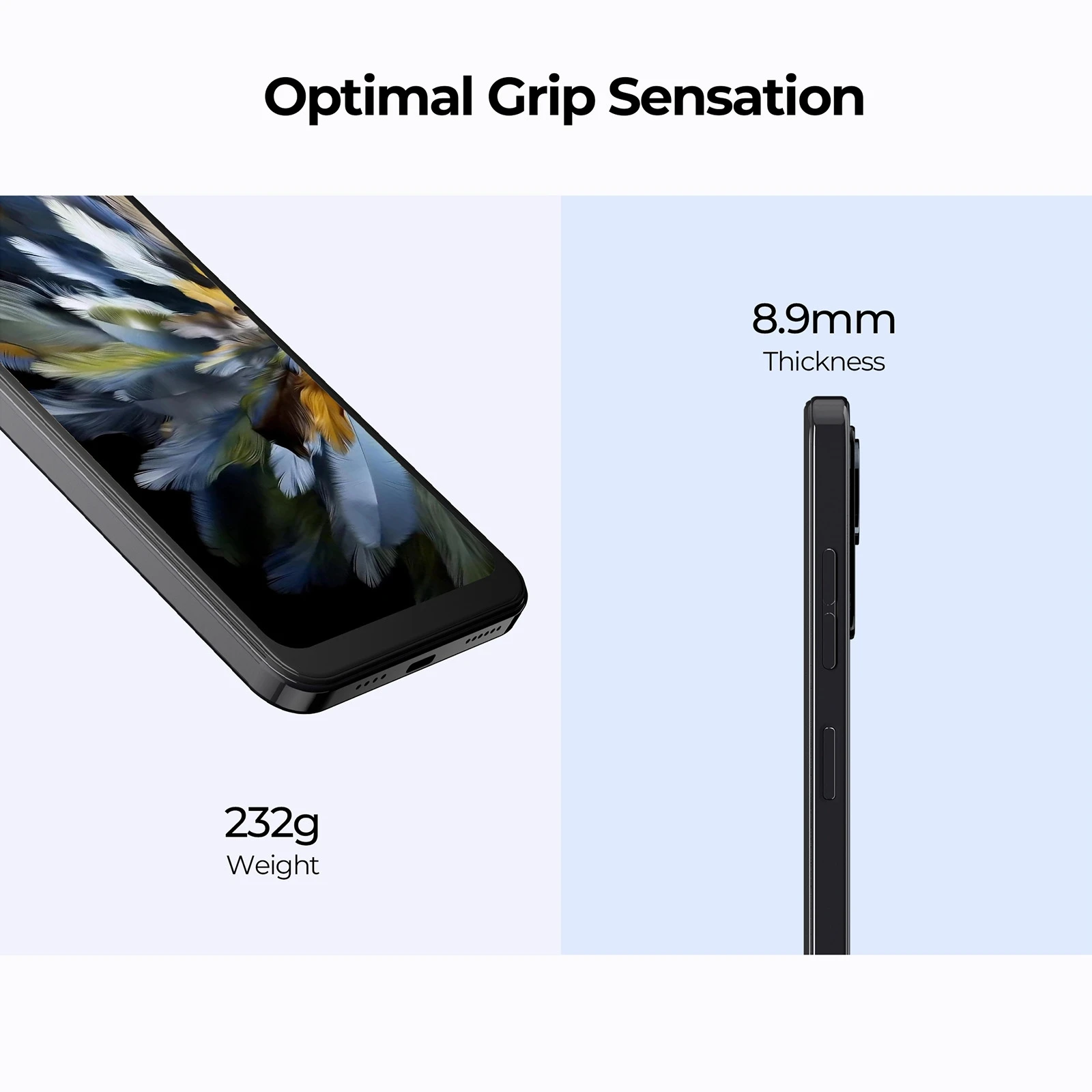 HOTWAV Note 13 Smartphone 4GB+128GB 6.6'' Display Side Fingerprint Identification 50MP Camera 5160mAh 4G Android 13 Cellphone