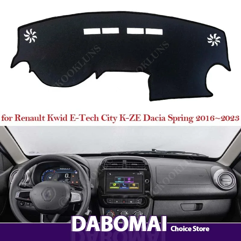 

Dashboard Board Mat Carpet Pad Sunshade Cushion Accessories for Renault Kwid E-Tech Electric City K-ZE Dacia Spring 2016 ~ 2023
