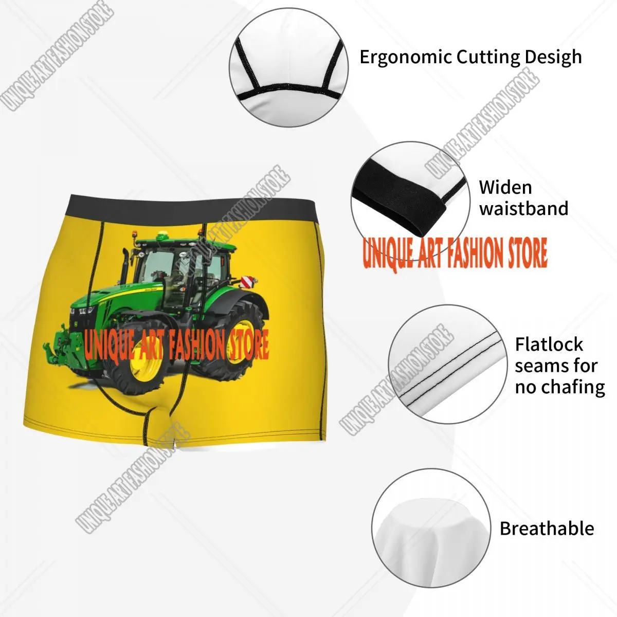 Pantaloncini boxer per trattore personalizzati per uomo Mutandine intimo sexy stampate in 3D Slip Mutande traspiranti