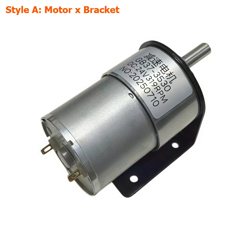 JGB37-3530 DC speed reducer with miniature gearbox for 12V and 24V, equipped with speed controller and bracket