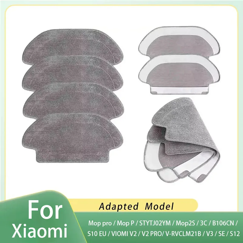 Accesorios de paño de mopa húmeda para Xiaomi Mijia Mop 2S/Pro/P/3C/S10EUS/LDS STYTJ02YM/ VIOMI V2Pro/V3/SE/S12, pieza de repuesto para aspiradora