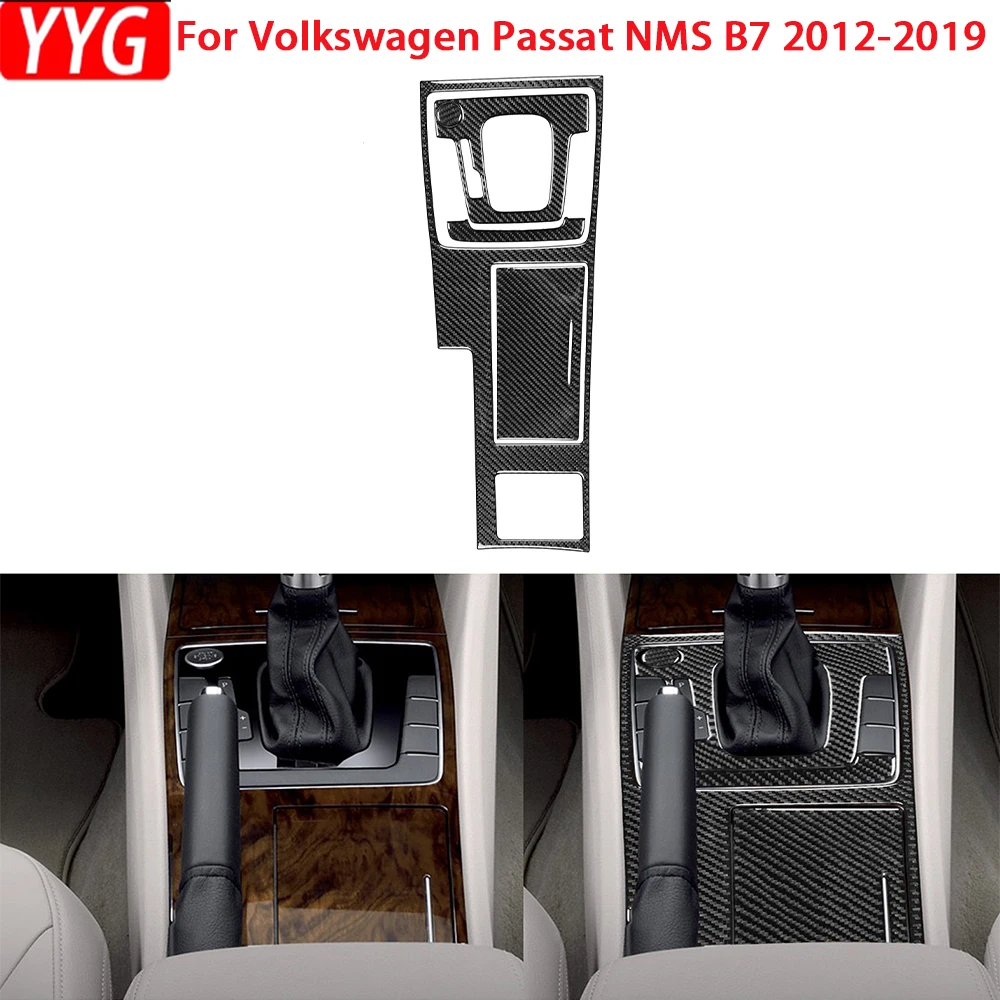 

Аксессуары для Volkswagen Passat NMS B7 2012-2019, настоящие мягкие наклейки из углеродного волокна для управления автомобилем