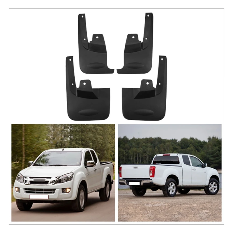 Car Mud Flaps For ISUZU D-MAX 2 Door 2010-2019 Fender Mud Guard Flap Splash Flaps Accessories