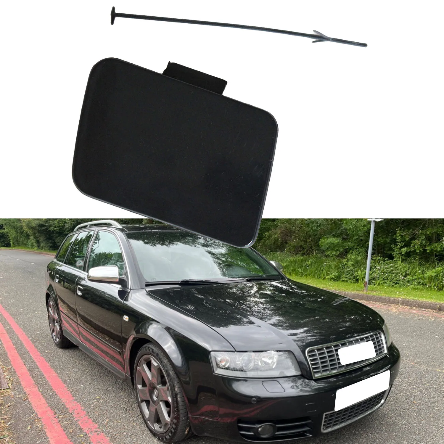 

Автоматическая крышка буксировочного крюка, крышка переднего бампера, крышка фаркопа для Audi A4 B6 2002 2003 2004 2005 8E 0807241 Неокрашенные автомобильные детали