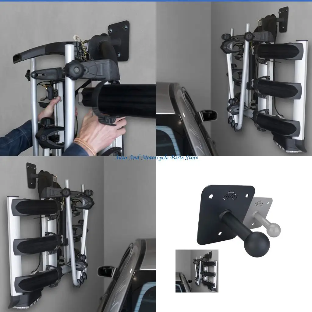 P9FD Heavy Duty Aluminum Wall Mounted Bike Hanger For Secure Space Saving Storage