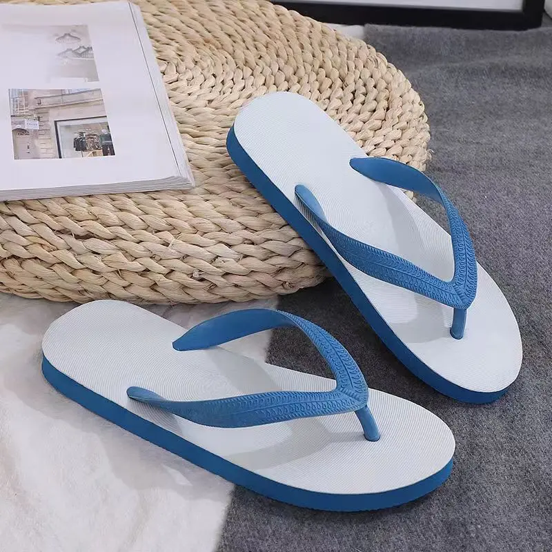 Southeast Asian Style Toe Post Flip Flops, Rubber Beach Sandals Casual Summer Slippers for Men Women