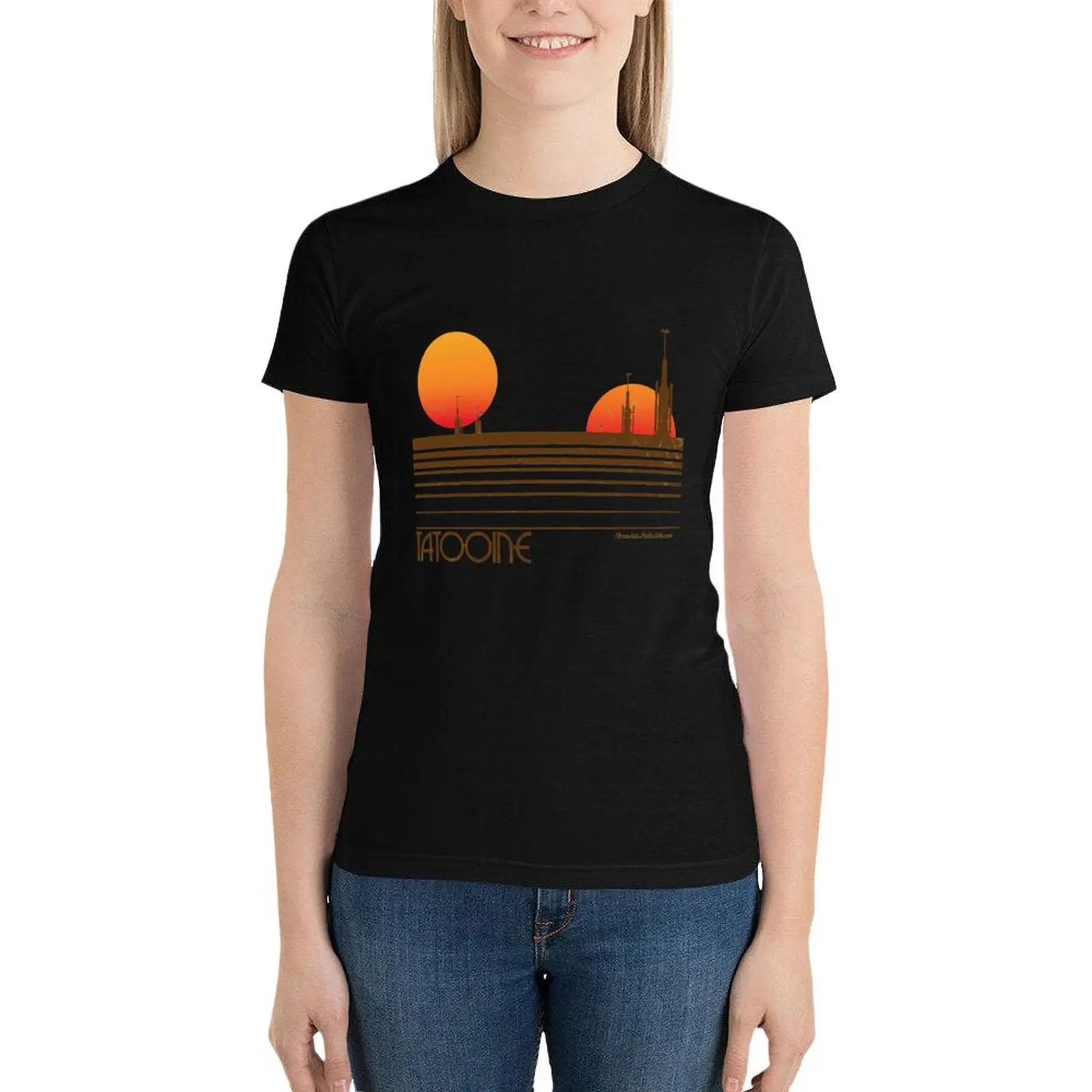 

Visit Tatooine Classic T-Shirt summer tops summer clothes shirts graphic tees Blouse cotton t shirts Women