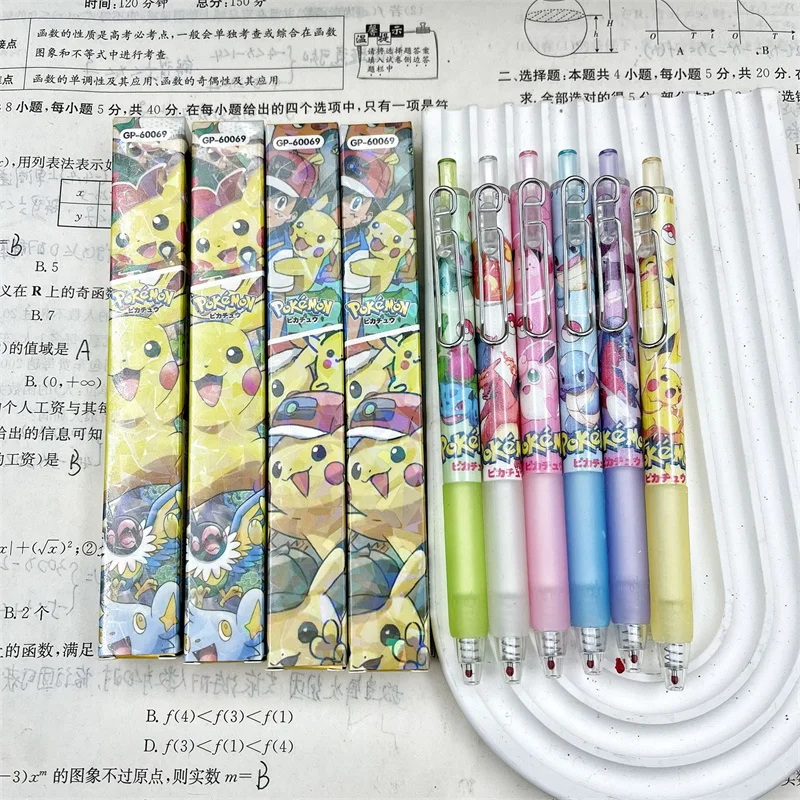 Imagem -03 - Cute Pokémon Kawaii Press Gel Pen Black Ink Canetas Neutras Brinde Promocional Escritório e Material Escolar 0.5 mm 36 Pcs por Lote