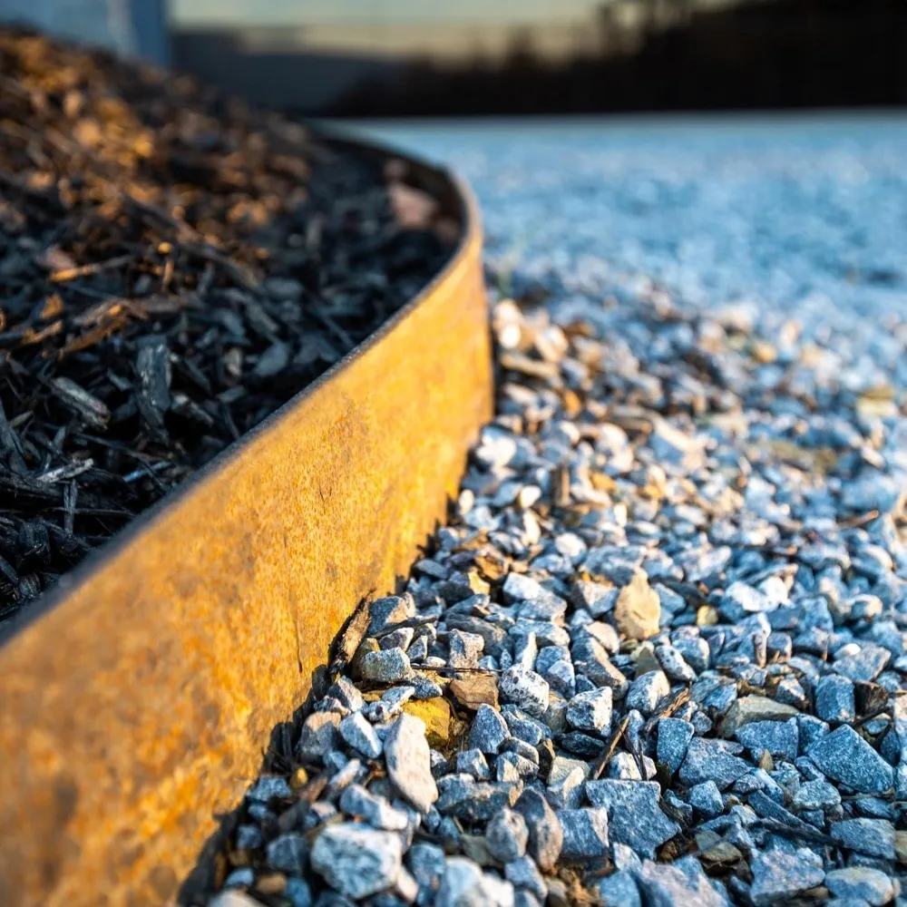 5 عبوات من حواف المناظر الطبيعية المطرقة الرمادية، شرائط 48 بوصة، عمق 6 بوصة 1/4 بوصة، قمة مستديرة من الفولاذ COR Ten، شديدة التحمل - ترقية جديدة #3