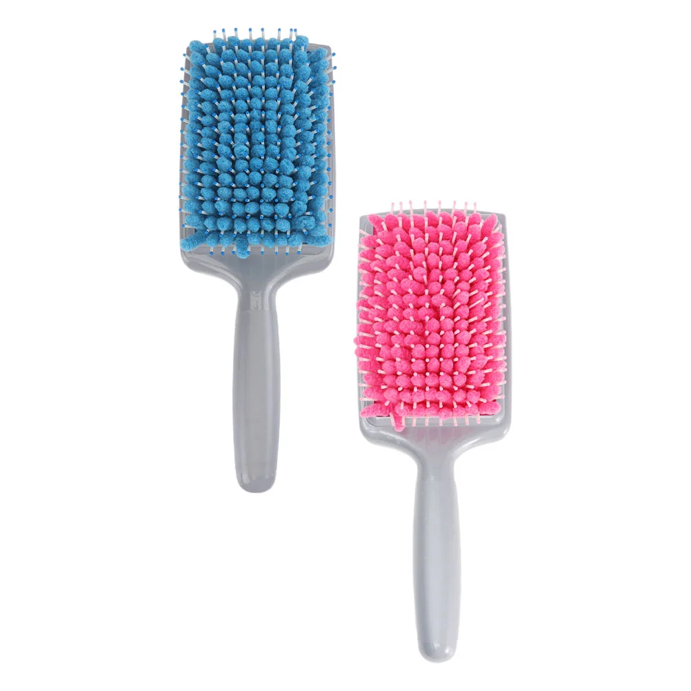 

2 Pcs Dry Hair Comb Sponge Dryer Brush Blow Salon Blower Massager Tail Combs Quick Drying