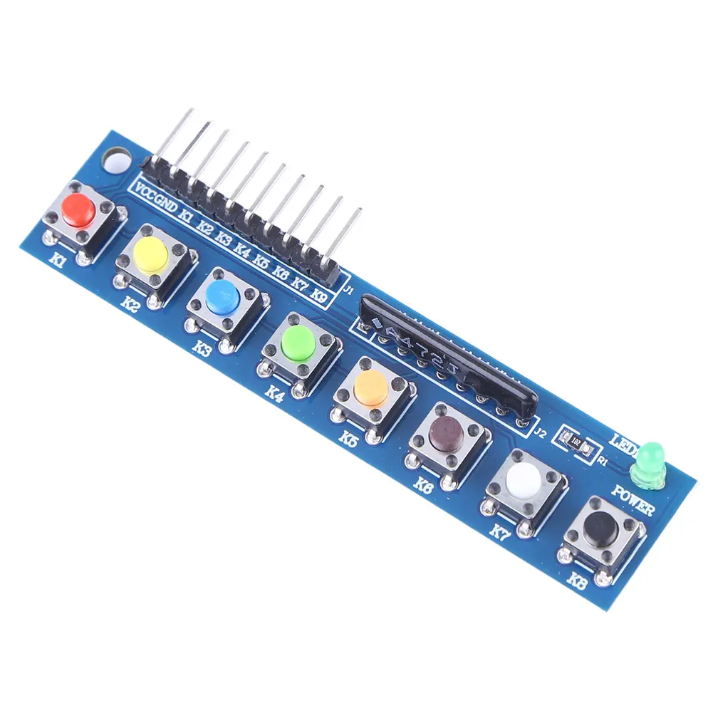 

8 Independent Key Button Keyboard Module 3.3-5V with LED Indicator Keypad Module for Arduino ARM Raspberry Pi