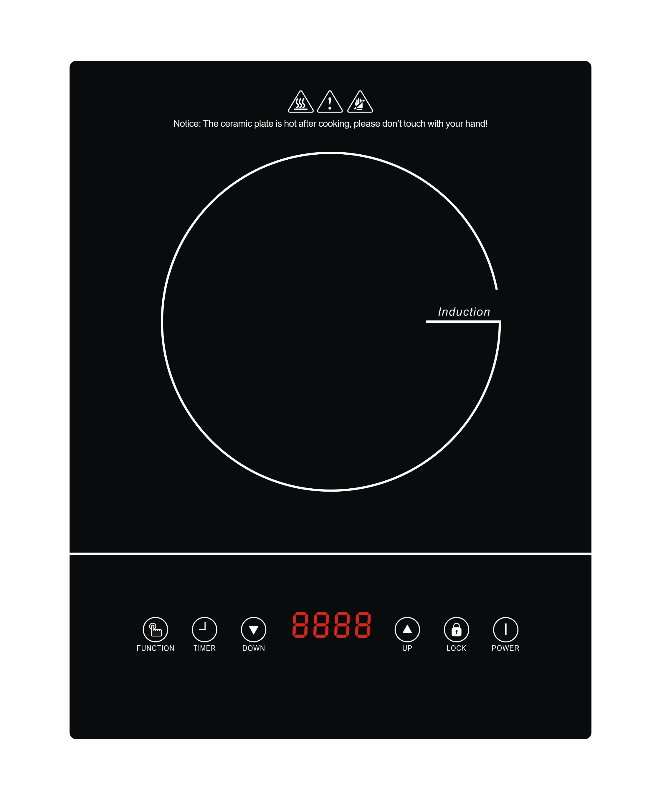 Built in or Tabletop Single burner Induction Cooker/electric Cooktop/kitchen Appliances  2000W