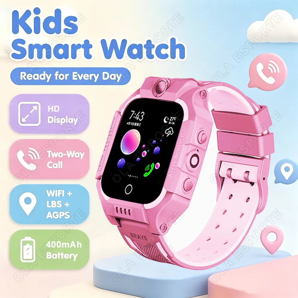 novo-relogio-inteligente-para-criancas-2026-com-bateria-de-400mah-localizador-lbs-gps-cartao-sim-chamada-de-video-bidirecional-alarme-sos-presente-para-meninos-e-meninas-hw12