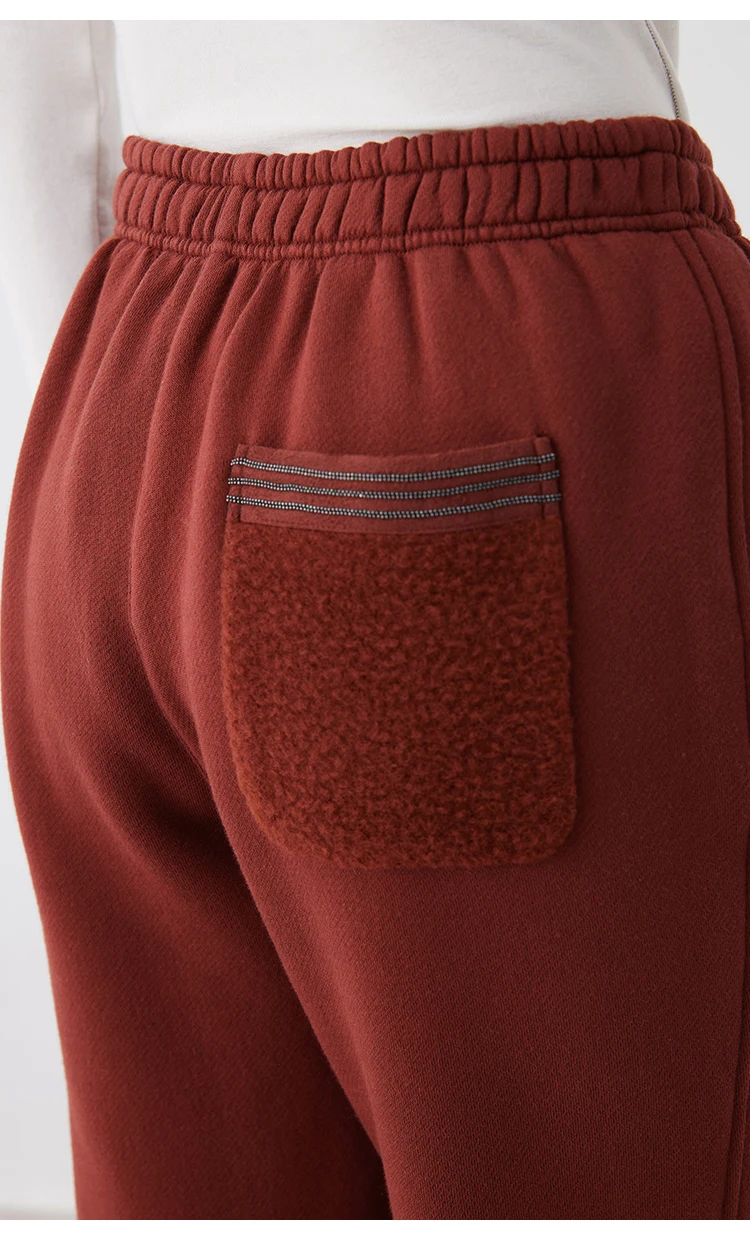 K2708W Hochwertige Luxus-Damenbekleidung, 66 % lange Stapel-Baumwolle, 25 % australische Wolle, Freizeithose, Damenhose – Detail 6