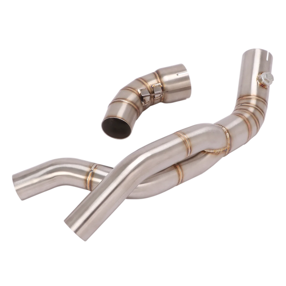 Slip On For YANAHA YZF-R1 R1 2007 2008 Motorcycle Exhaust Escape Systems Connection Middle Link Connector Pipe Muffler Stainless