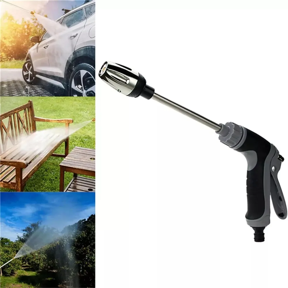 New Portable Turbo Washer Metal Lengthen High-Pressure Cleaner Tool Power Black Car Wash Tool for Garden Hose