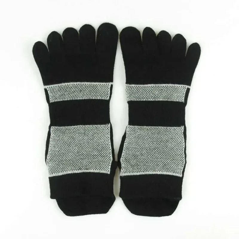 20Pairs Men\'s Cotton Running Five-Finger Socks Foot Dispensing Anti-slip Shock Absorption Sweat-absorbing Thickened Socks