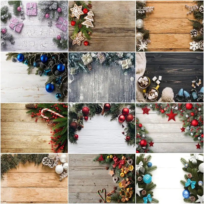 

Photorealistic Fabric Christmas Backdrop for Photography Christmas Gift Photo Backgrounds Photocall Props 210317STY-03