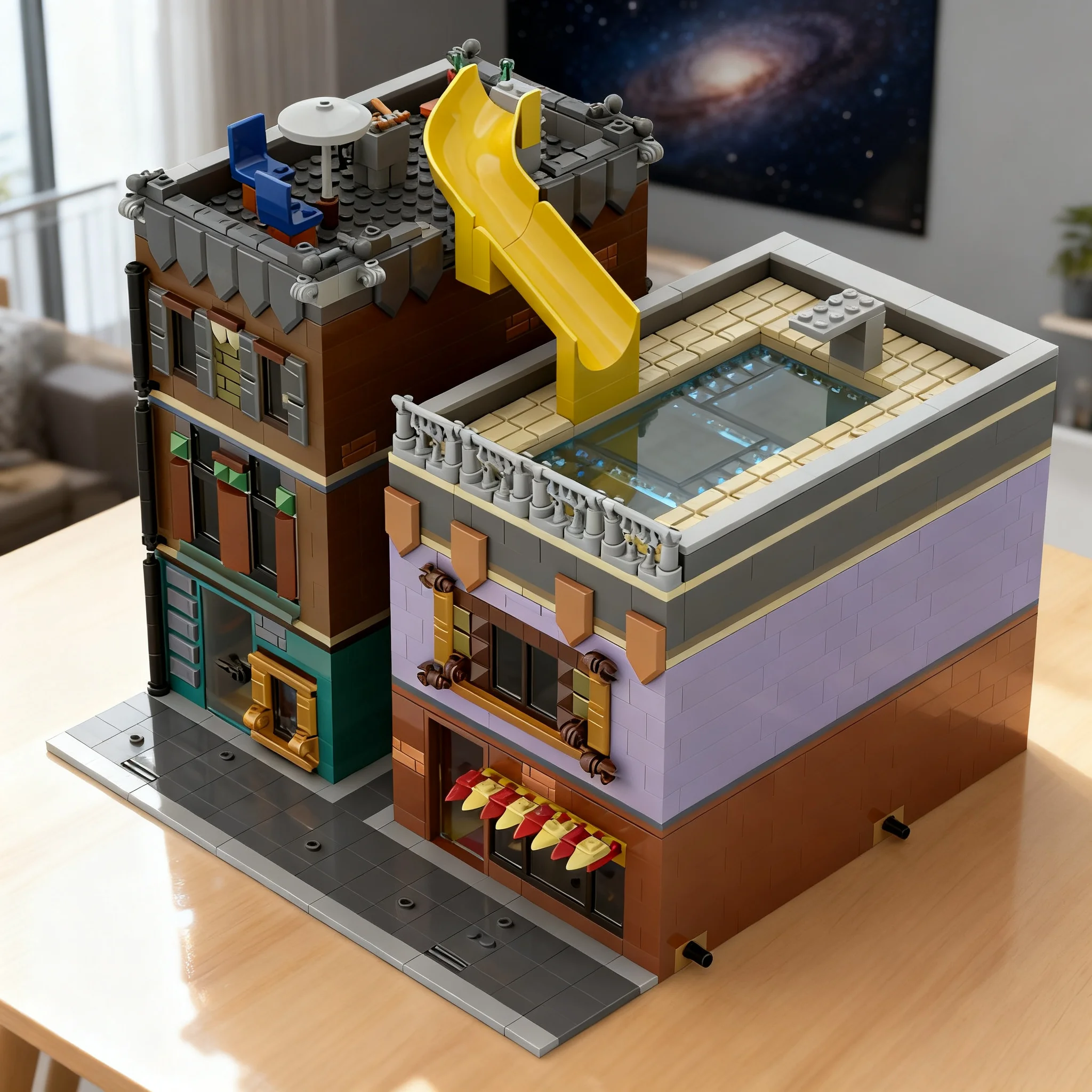 2314pcs MOC Coastal Modular Modular Buildings Model Building Blocks Construction Display Birthday Assemble Collection Brick