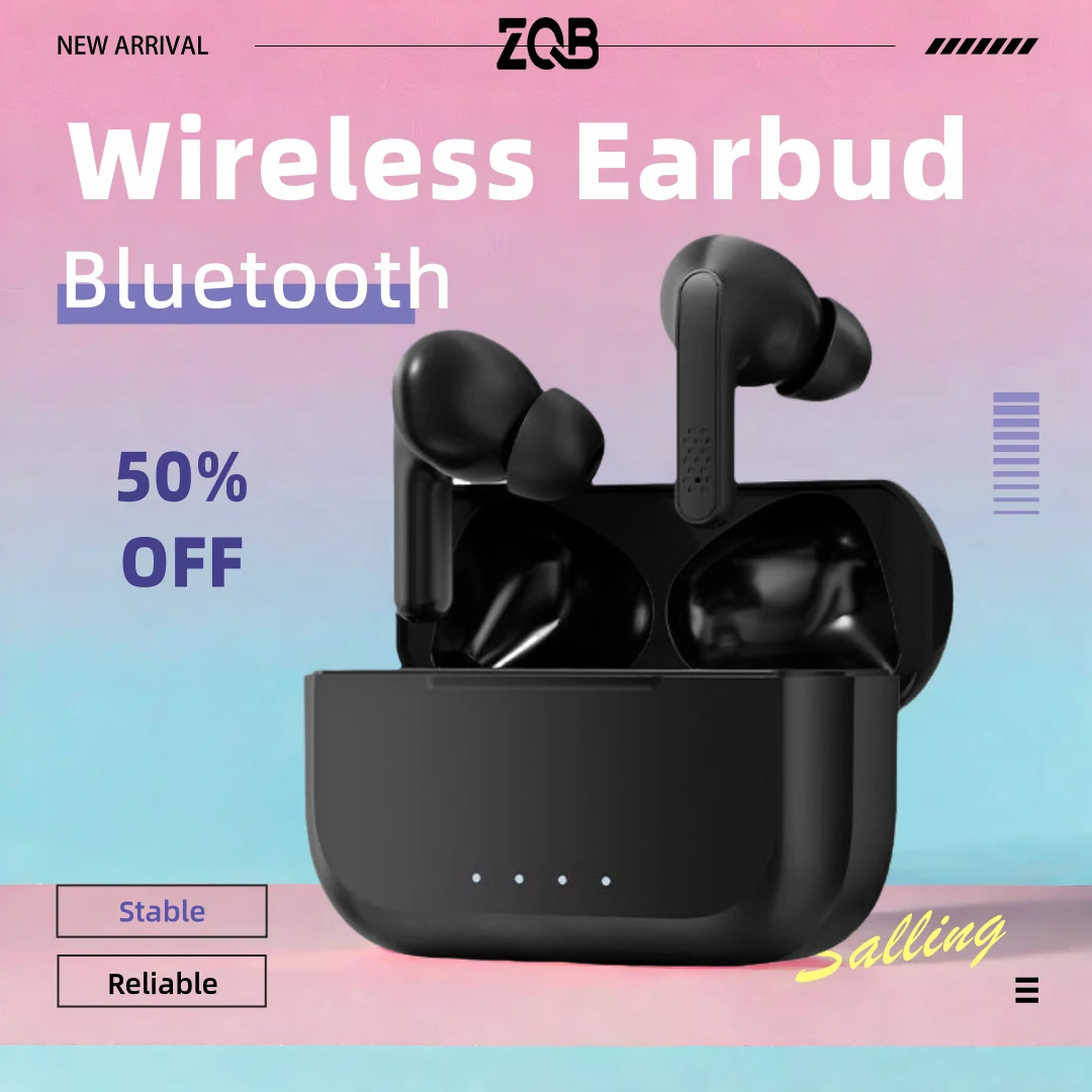 ZQB A3 Bluetooth Wireless Headphones TWS 5.3 Earphones Sport Wireless Headphones HiFI Stereo Sound Noise Reduction Earbuds