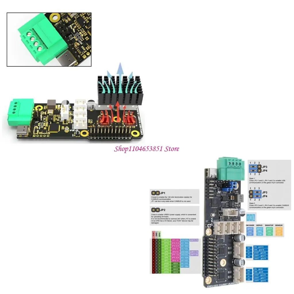 

Комплект многоцветной материнской платы ERB V2.0 RP2040 TMC2209 с картой интерфейса CANBUS для ERCF 2.0 Enraged Burrow