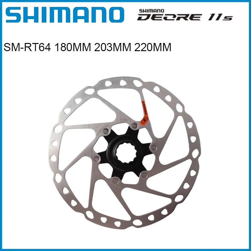 SHIMANO RT64 Disc Brake Rotor SM 180MM 203MM 220MM RT64 Center Lock Disc Brake Rotor For GRX 10speed 1PCS Original