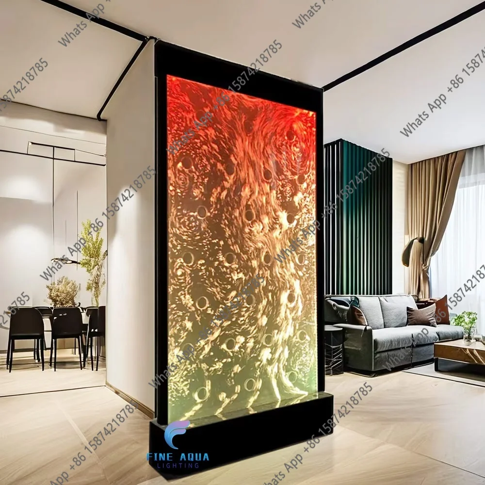 

Индивидуальная настройка. Современные акриловые панели с водными пузырьками, передвижные перегородки, декоративные LED-стены.