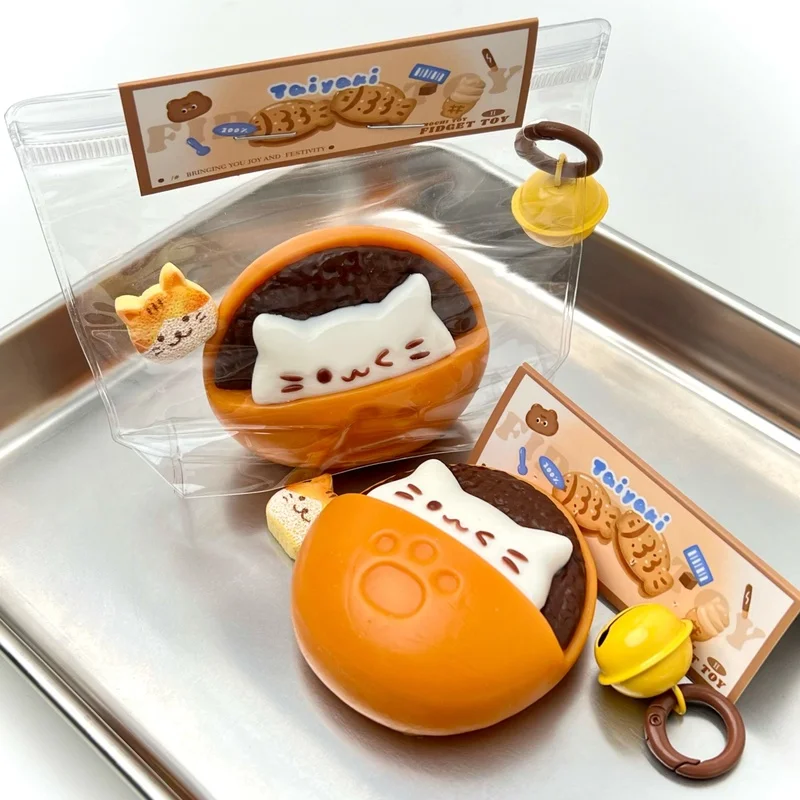 

Глина с медленным отскоком, разминающая веселу кошка, кошка, Доряки, средство для снятия стресса, пищевой силикон, популярная игрушка для сжимания