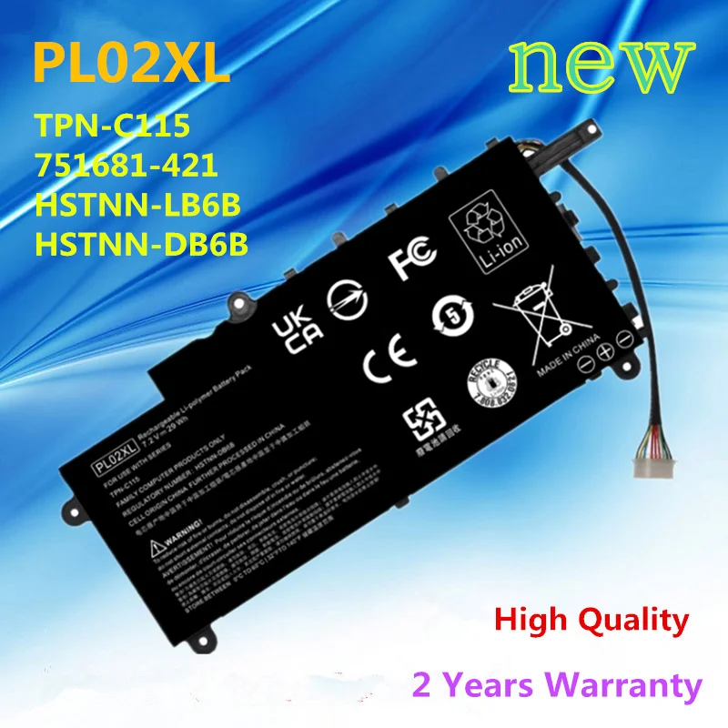 

New laptop battery for HP Pavilion 11-n000snx X360 11-N014TU 11-N030TU PL02XL 751681-421 HSTNN-LB6B HSTNN-DB6B TPN-C115