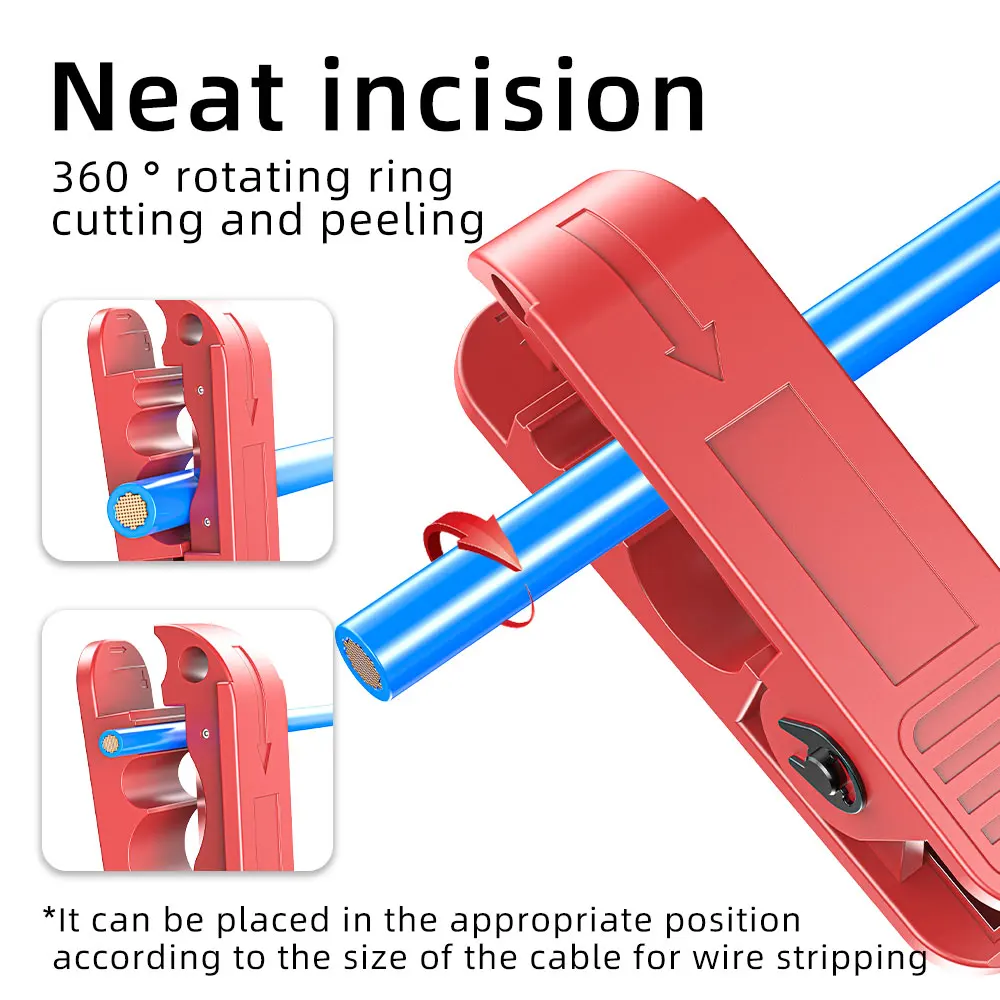 IPC-240 optical fiber cutter, rotary cutting, multi-function wire stripper wire stripping tool 240mm insulated wire and cable