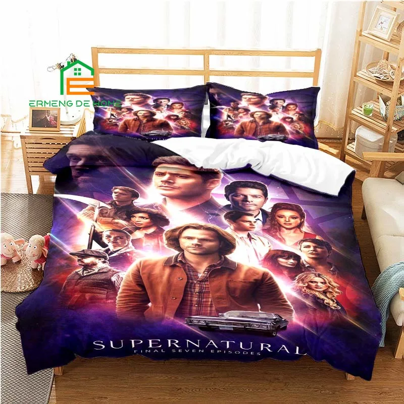 Supernatural Pattern Duvet Cover Set Bedding Queen King Kids Boys Girls Bed Set Game Quilt Cover Comforter Cover Bedding Set