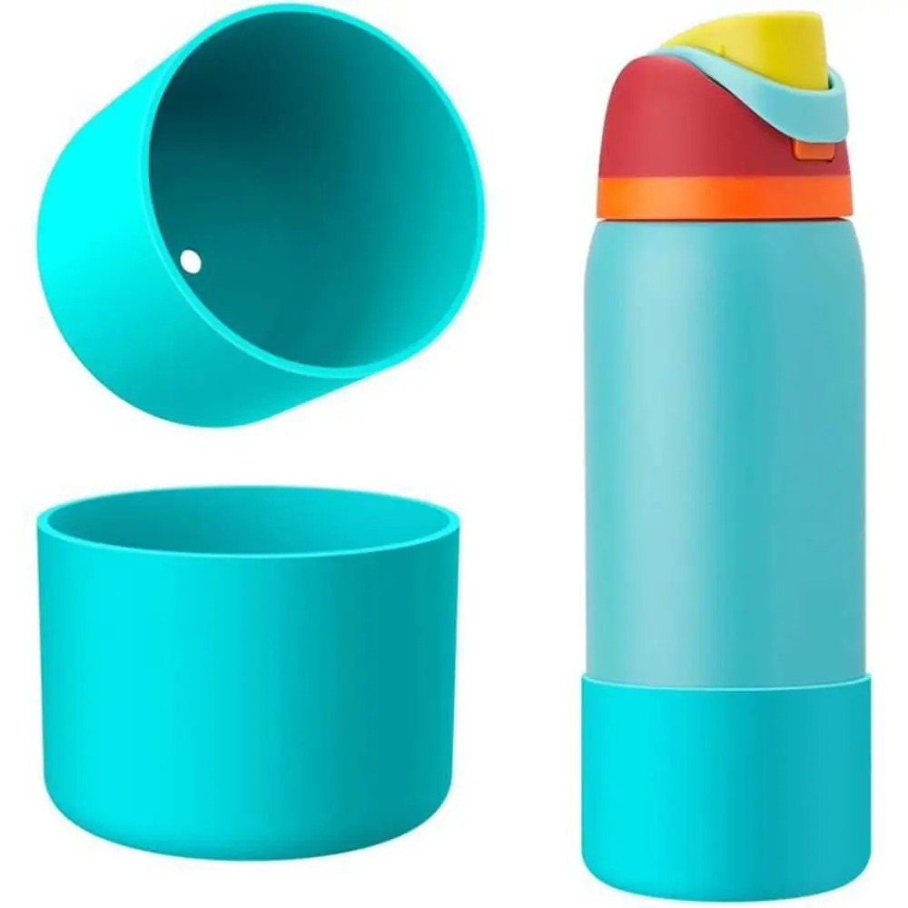 2PCS Silicone Water Bottle Boot Anti-Slip Protective Sleeve Bottom Bumper Protector Bottle Boot Sleeve for Owala FreeSip