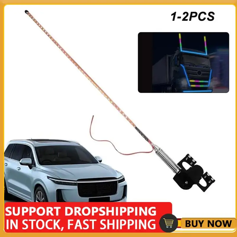 Car LED Whip Lights Truck Running Streamer Light Antenna Lamp Trailer Refitted LED Streamer Flashing Pilot Pole Light 12-24V