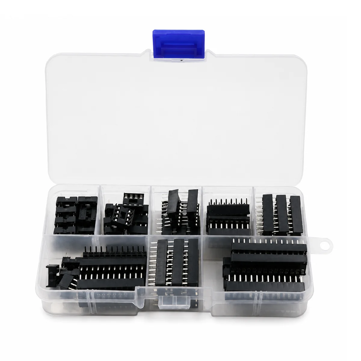 66 Stück/Set mit Box DIP IC Sockel Adapter Löttyp Sockel-Kit 6 8 14 16 18 20 24 28 Pin DIP-6 DIP-8 DIP-14 IC-Stecker – Detail 4