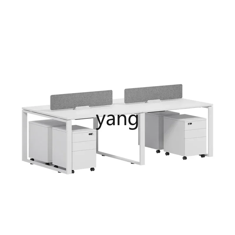 

LMMstaff office desk and chair combination simple modern screen station table 4 people 6 people staff table