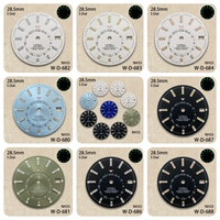 28.5mm S Logo New Sunburst Dial Fit NH35/NH36/4R/7S Japanese Movement Green Luminous High-Quality Watch Modification Accessories