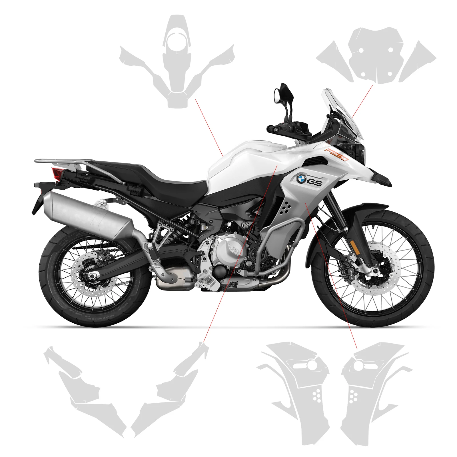 Paint Protection Film For BMW F850 GS Adventure Motorcycle TPU F850 GS Adv PPF Special Real Transparent Anti -Scratch