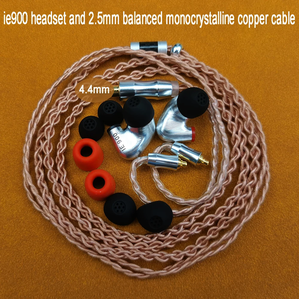 IE900 DIY High In-ear Earphone resolution 3.5/2.5/4.4mm Balanced MMCX HiFi Cable phone Computer Universal