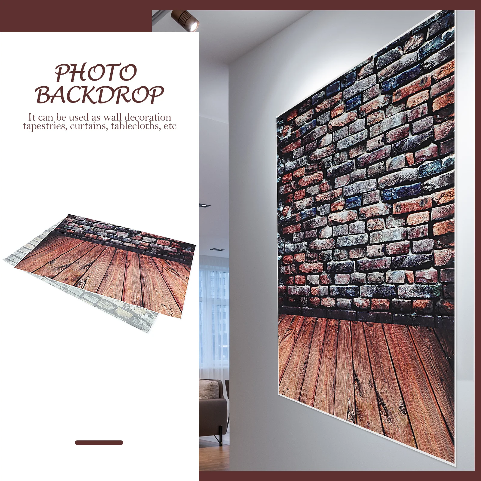 

Vintage Style Photo Backdrop Brick Wall Background Cloth High Definition Digital Print Photography Background Tapestry Scene