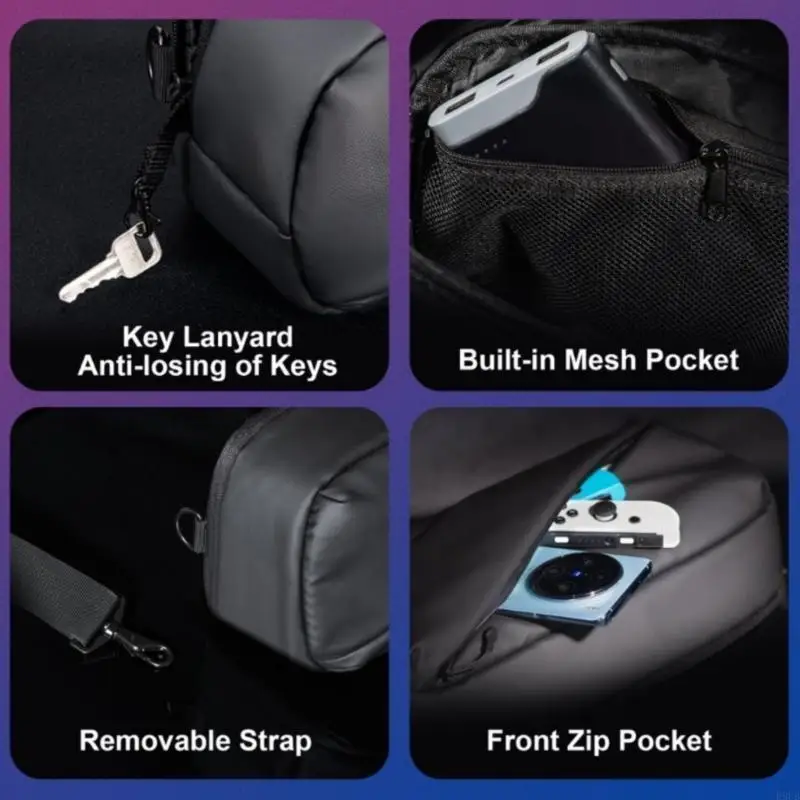 

R9UB Stylish & Functional Storage Bag Multipurpose Travel Bag for ROG/Steam Console