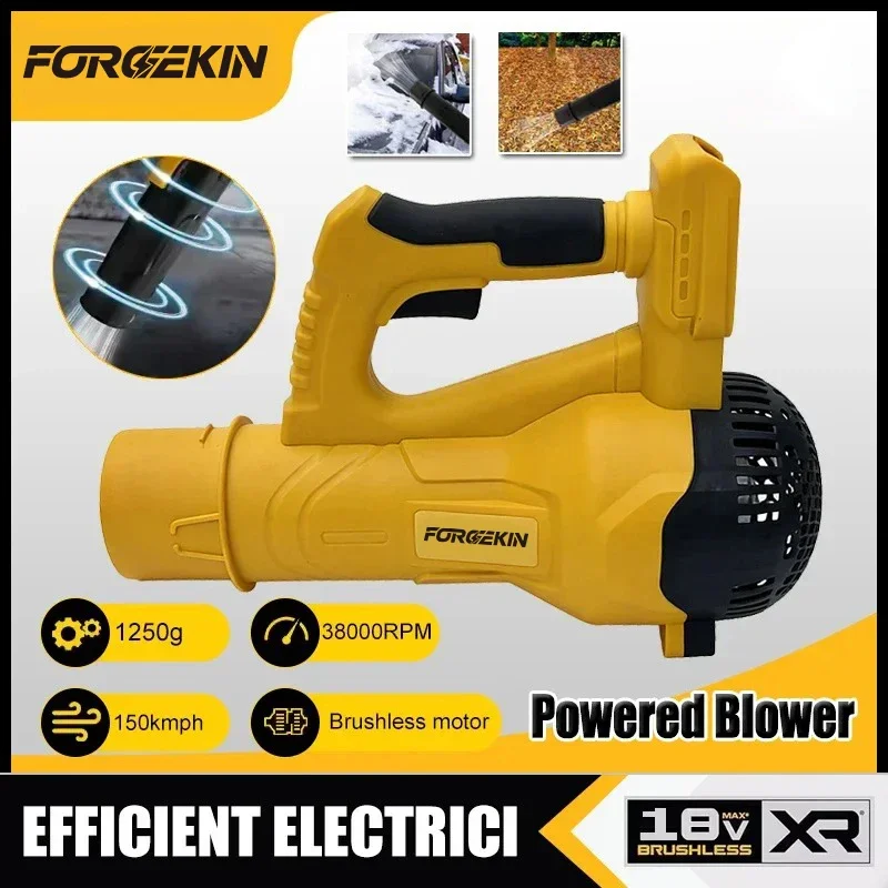 Cordless Electric Leaf Blower Long Tube Blower Garden Leaf Sweeping Tool Home Courtyard Snow Cleaner for Dewalt 18V Battery pin