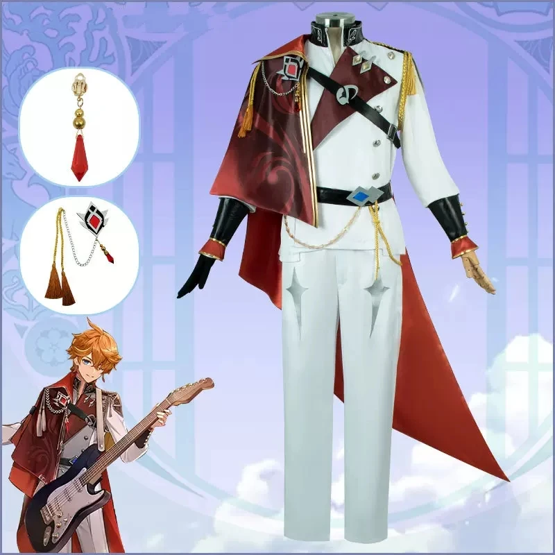 

Tartaglia Cosplay Game Genshin Impact Anime Men Symphony Concert Outfit Halloween Comic-con Party Role Play Clothing Stock