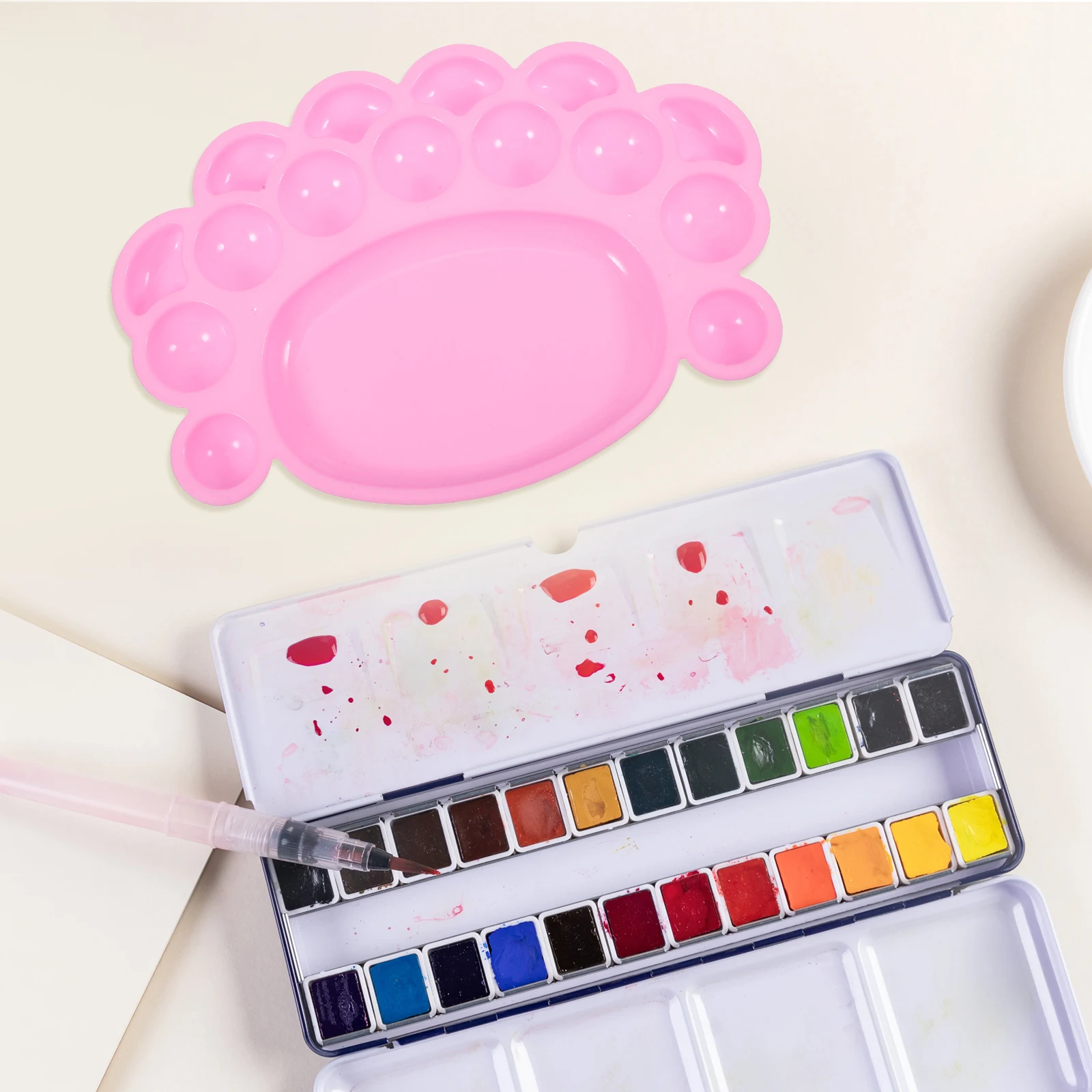 

Color Mixing Artist Paint Tray Pigment Case Acrylic Oil Painting Mixer Craft Trays Watercolor Palette Art Supplies