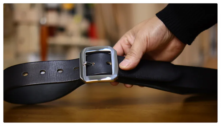 High Quality Thickened Pure Steel Needle Buckle Men's American Retro Belt Versatile Casual Fashion Cowhide Design Waist Belts