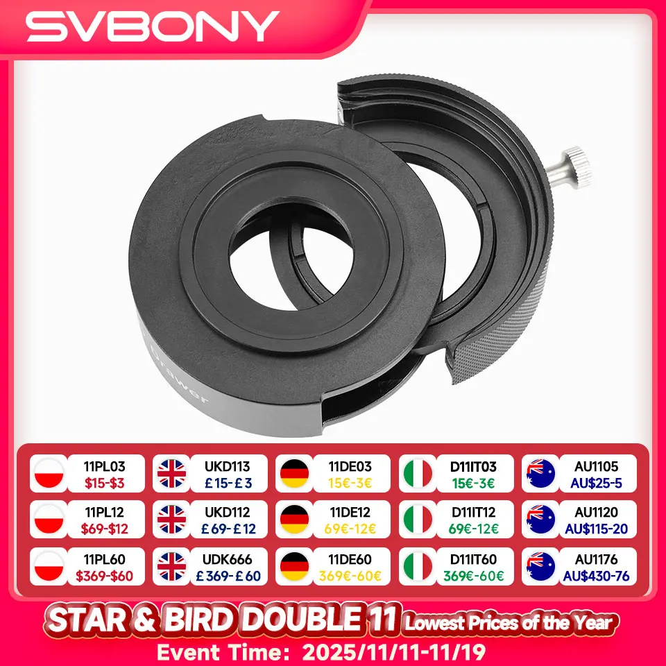 

Svbony SV226 Filter Drawer Integrated Molding Nti-Light-Leaking Design with Holder for Filter Mounted Deep Sky Photography