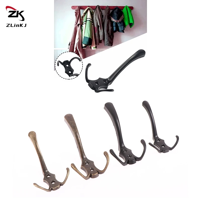 For Bedroom Clothes Entryway Furniture Zinc Alloy Coat Hook 3 Hooks Coat Hook Wall Mounted Robe Clothes Rack Hat Wall Hanger