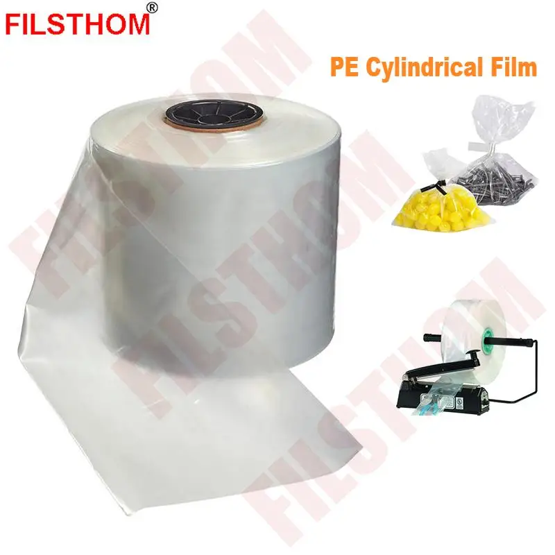 

3KG Straight Through Pouch Bag PE Plastic Cylindrical Tube Packing Film Small Appliance Accessories