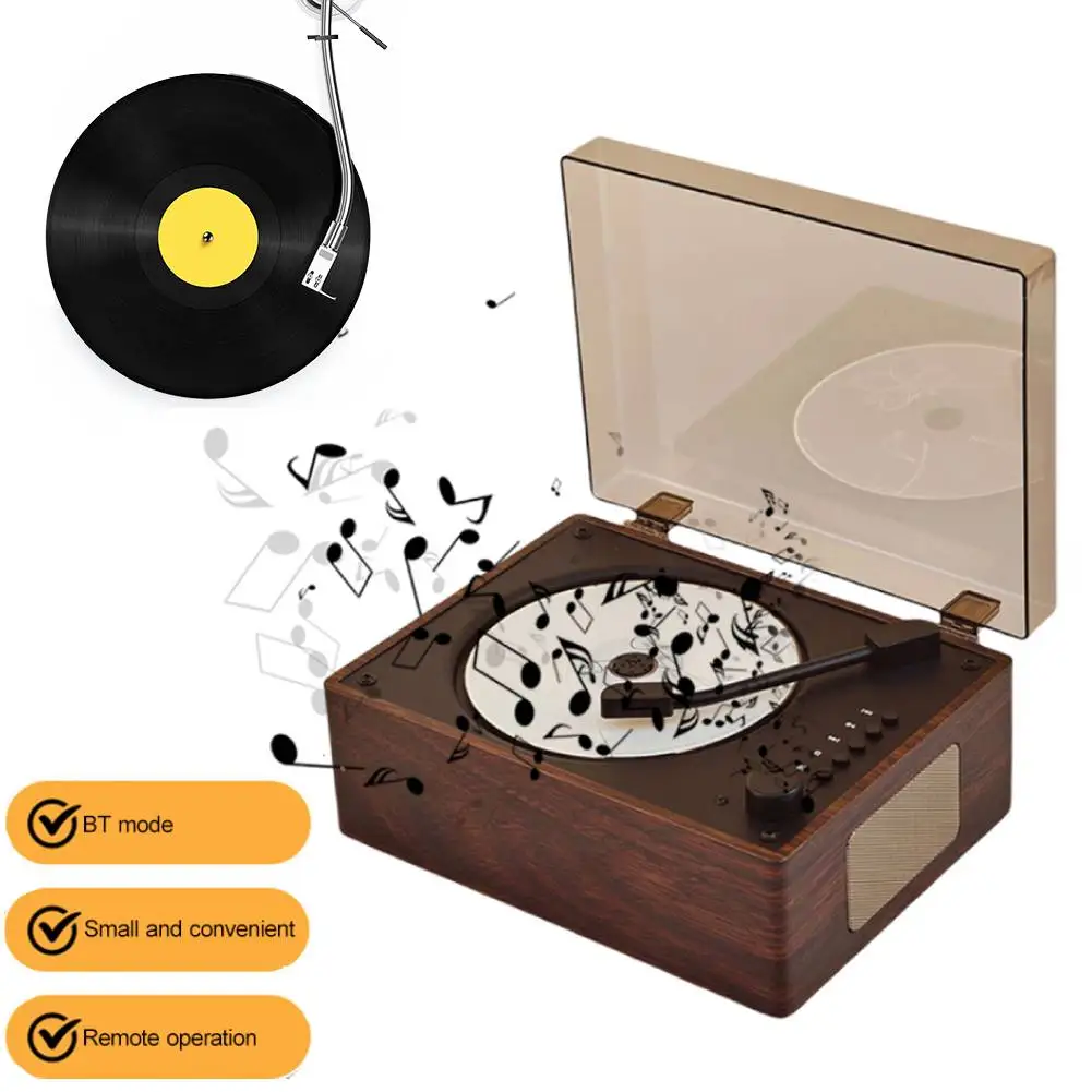 

Ретро портативный Bluetooth CD-плеер с пультом дистанционного управления, перезаряжаемое музыкальное устройство для домашнего и наружного использования