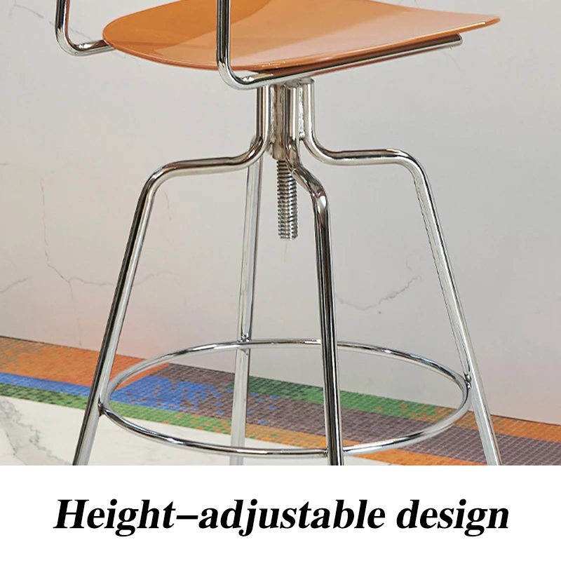 Chaises de Bar modernes, chaise réglable en hauteur, tabouret de Bar pivotant au sol, dossier de cuisine, tabourets de Bar, tabouret de pièce esthétique minimaliste