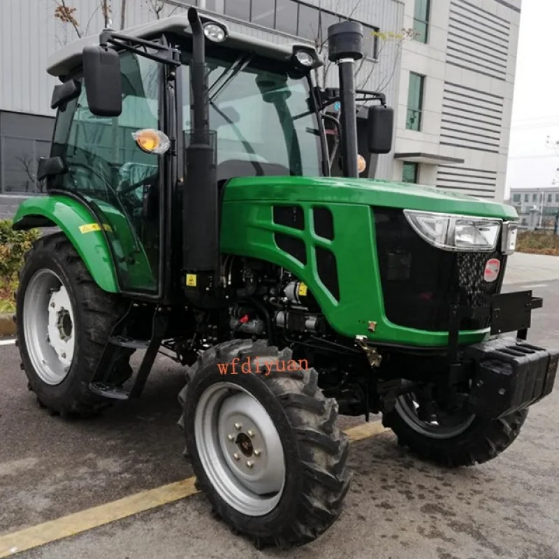 Duradero: Tractor de rueda de huerto de invernadero con marco antideslizante, Mini Tractor 4x4 70HP 4 WD